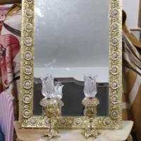 آینه و شمعدان تمام برنز|صنایع دستی و سایر لوازم تزئینی|قم, محمد آباد|دیوار