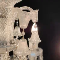 لوستر 15شاخه دو طبقه شفاف باکارات|لوستر و چراغ آویز|تهران, بهارستان|دیوار