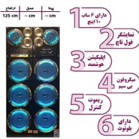 اسپیکر ۶ ساب ۱۰ اینچ مشکی طلایی|سیستم صوتی خانگی|اراک, |دیوار