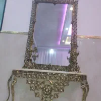 آینه و شمع دان برنز اصل|صنایع دستی و سایر لوازم تزئینی|میاندوآب, |دیوار