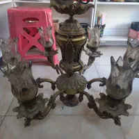 لوستر برنجی ۶ شعله سنگین