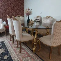 مبلمان سلطنتی ۹ نفره کاملا نو و میز وصندلی ۶ نو|مبلمان خانگی و میز عسلی|مشهد, نیروی هوایی|دیوار