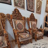 چوب گردو ( مبل قالی زنگی ابادی )|مبلمان خانگی و میز عسلی|کرمان, |دیوار