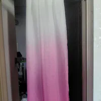 پرده حریر صورتی برای اتاق یا راهرو