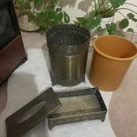 ست جا دستمال و سطل آشغال|صنایع دستی و سایر لوازم تزئینی|ابهر, |دیوار