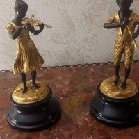 یکجفت مجسمه برنز زن ومرد به ارتفاع ۳۰|مجسمه، تندیس، ماکت|تهران, قلهک|دیوار