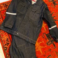 ست کاپشن شلوار جین اورجینال صورمه ایی خام سایز xl