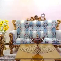 مبل استیل کلاسیک 9 نفره با میز بزرگ و عسلی|مبلمان خانگی و میز عسلی|رباط‌کریم, رباط‌کریم|دیوار