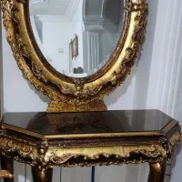 کنسول و آیینه کلاسیک سلطنتی سالم و شیک