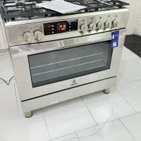 اجاق گاز استیل فردار لمسی ایتالیایی satisun فر دار