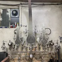 علم علامت شیر پنجه آنتیک سه تیغه
