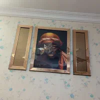 تابلو آیئنه ای به همراه ساعت ست