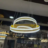 لوستر سه حلقه کریستالی