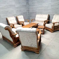 مبل پاسنگی با پارچه نو و رنگ شده