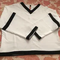 شومیز سفید مشکی