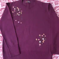 بلوز بافت زنانه بنفش سایز ۴۰