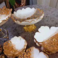 ظروف رزینی طرح گل بابونه