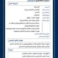 استخدام  مدیر فروش .بازاریاب و ماشین استیجاری|استخدام بازاریابی و فروش|اهواز, نادری|دیوار