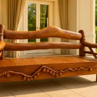 تخت سنتی چوب * تک   بدون مشابه*