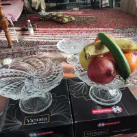 هدیه روز زن و مادر بلور پایه دار دوطبقه زیبا|ظروف سرو و پذیرایی|اصفهان, گلزار|دیوار
