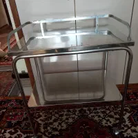 میز استیل دو طبقه قدیمی محکم|مبلمان خانگی و میز عسلی|تبریز, |دیوار