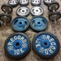 حراج دمبل،میله هالتر دوتا وزنه هالتر،میز هالتر.نو