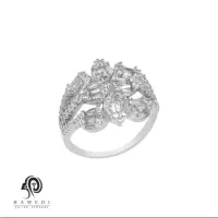 انگشتر نقره زنانه مجلسی