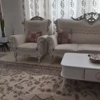 مبل سالم به همراه جلو مبلی و میز غذا خوری|مبلمان خانگی و میز عسلی|الوند, |دیوار