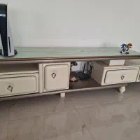 میز تلوزیون چوبی روی صفحه شیشه|میز تلویزیون|آمل, |دیوار