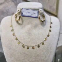 گردنبند ریزشی گل ۲ گرمی بدون اجرت