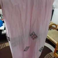 شال صورتی کم رنگ مجلسی فرم