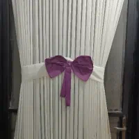 پرده مناسب درب تراس و‌حیاط با چوب پرده