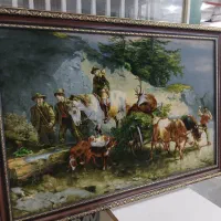 تابلو فرش چله ابریشم ۱۲۲ در ۸۵