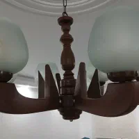 لوستر ۶ شاخه چوبی|لوستر و چراغ آویز|تهران, ابوذر|دیوار