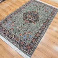 قالیچه ۳.۵متری دستباف کرمان زمینه سبز|فرش|تهران, اکباتان|دیوار