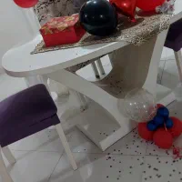 میز۶نفره چوبی سفیدبدون زدگی|میز و صندلی غذاخوری|کرج, باغستان|دیوار