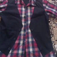 روپوش مدرسه پسرانه به همراه ژاکت کاملا سالم وتمیز|کفش و لباس بچه|قزوین, |دیوار