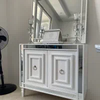 آیینه و شمعدون در حد نو تمیز