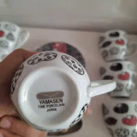سرویس ۱۳ پارچه فنجون  و نعلبکی  با سینی  ست ژاپنی|ظروف سرو و پذیرایی|کاشمر, |دیوار