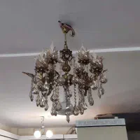 لوستر برنزی قلم کاری|لوستر و چراغ آویز|همدان, |دیوار