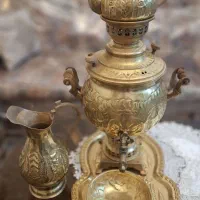 سماور زغالی برنز|سماور، چایساز، قهوهساز|بهار, |دیوار