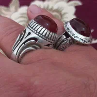 انگشتر قدیمی نقره ۲ عدد