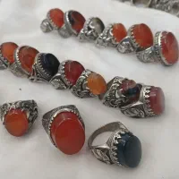 انگشتر مغز سفید(نقره ایرانی ) با نگین خراسانی دجه۱