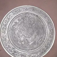 سینی قدیمی|کلکسیون اشیاء عتیقه|تهران, مینابی|دیوار