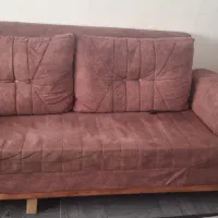 مبل 7 نفره با دوتا تکی کرم رنگ