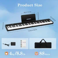 پیانو دیجیتال تاشو حرفه‌ای Konix BX20 (اورجینال)|پیانو، کیبورد، آکاردئون|تهران, سیمای ایران|دیوار