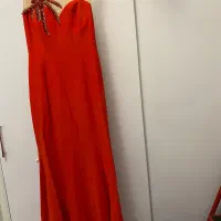 لباس قرمز  مجلسی دخترانه شیک