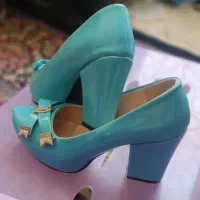 کفش پاشنه بلند سایز۳۸مجلسی ورنی رنگ فیروزه ای|کیف، کفش، کمربند|کرمان, |دیوار