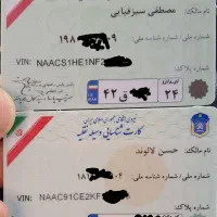 دو عدد کارت خودرو پیدا شده