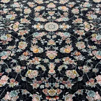 زمینه سرمه‌ای گل‌دار ۱۲ متری|فرش|گرگان, |دیوار